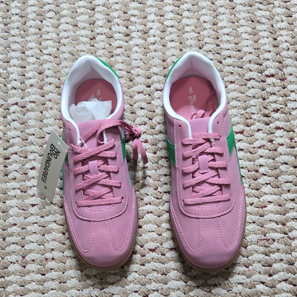 Pink Memory Foam Sport Size 8 Sneakers Shoes No Boundaries - Picture 2 of 4